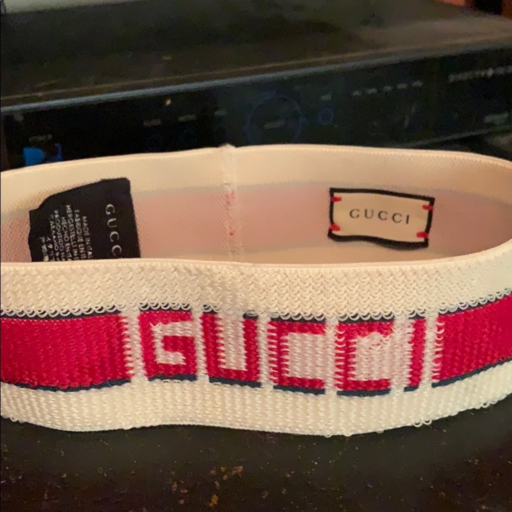Gucci Off-White/Red Headband